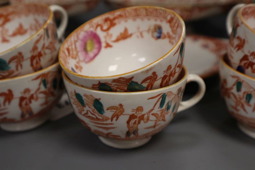 A Victorian bone china part teaset
